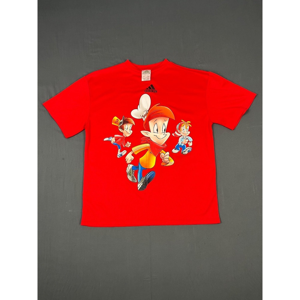 VTG Adidas Rice Krispie Graphic Shirt Mens L Red Snap Crackle Pop Kellogs 90s